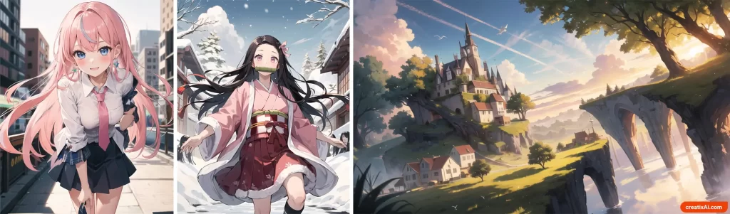 MeinaMix examples of ai-generated images from one of the Best Anime Stable Diffusion Models.