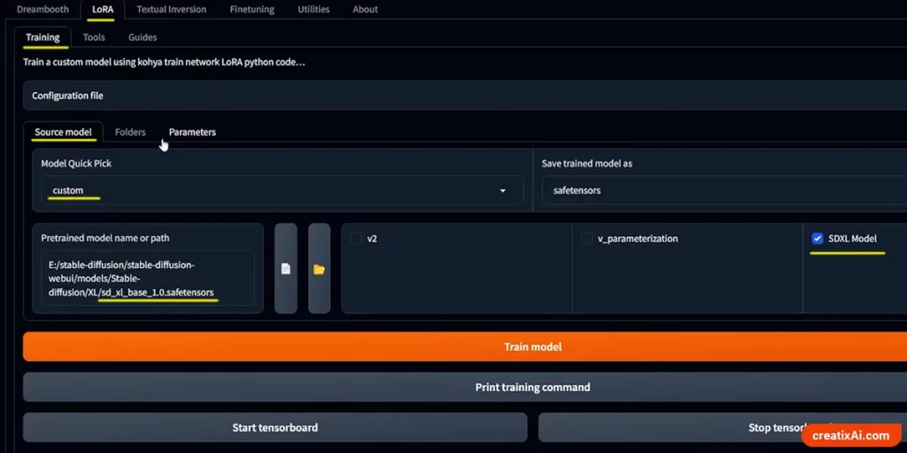 How to Train Lora Locally: Kohya Tutorial - SDXL. LORA training - source model