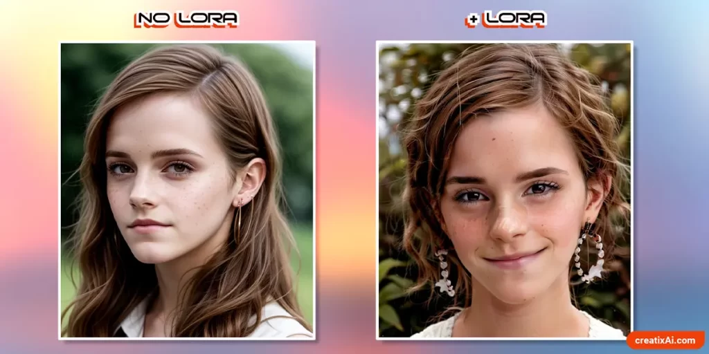 Emma Watson LORA and no LORA