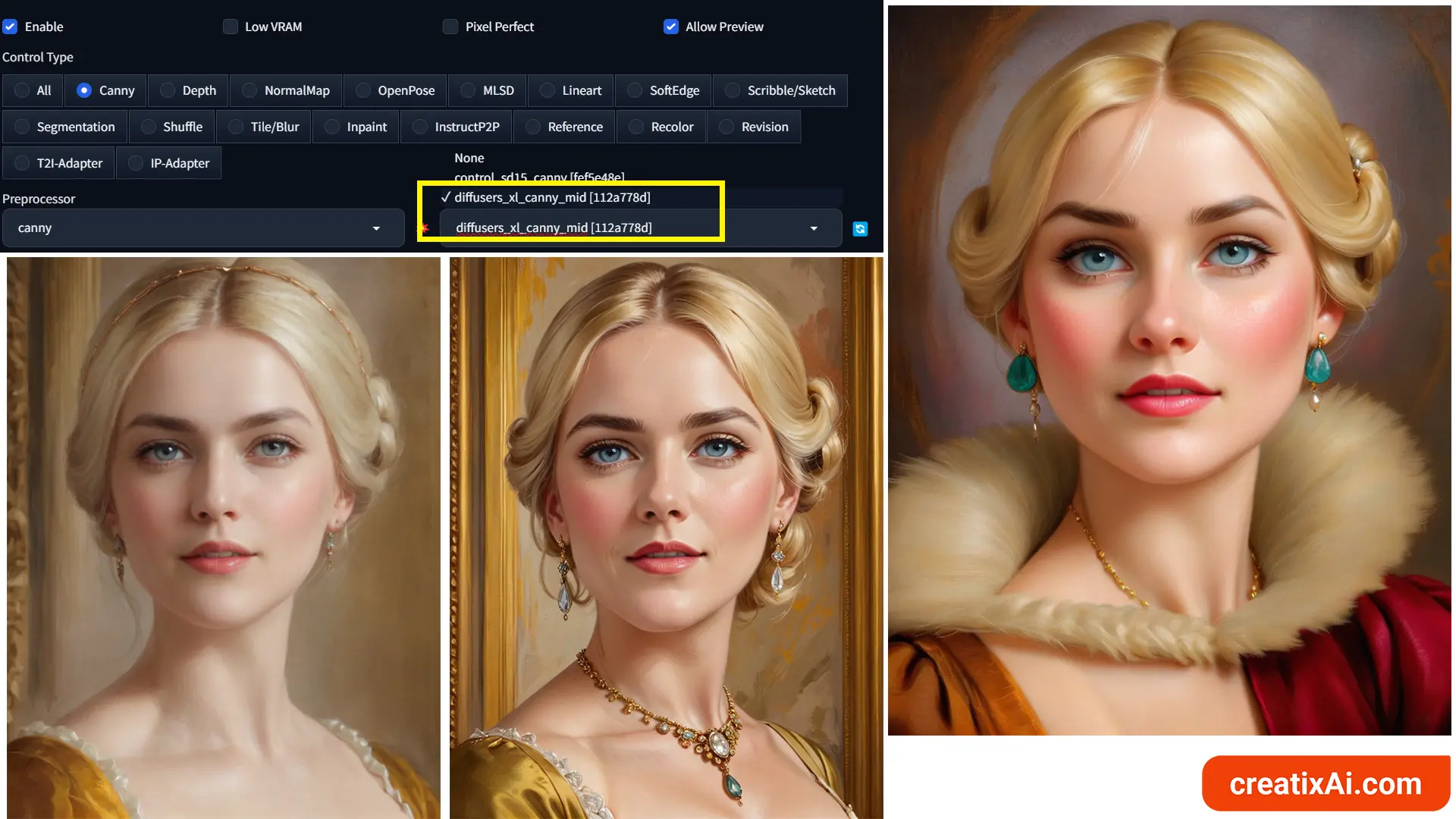 ControlNet Canny Tutorial - Stable Diffusion, A1111 - CreatixAI